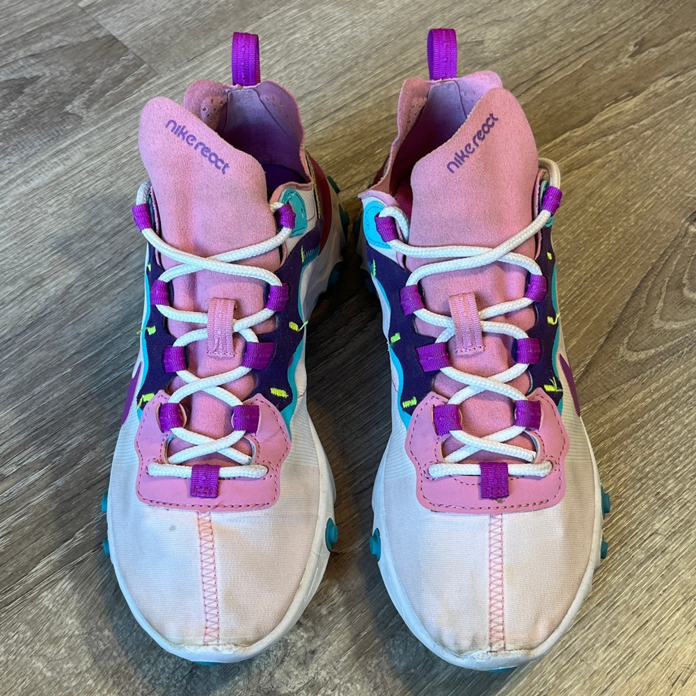 Nike React Element 55 Womens Psychic Pink Hyper Violet BQ2728-603 Size 7.5